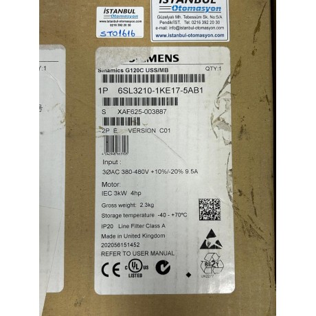 SIEMENS 6SL3210-1KE17-5AB1